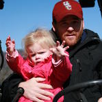 Uncle Tracey And Maggie Louise On The Tractor. He Just Takes The Tractor Another Round.......