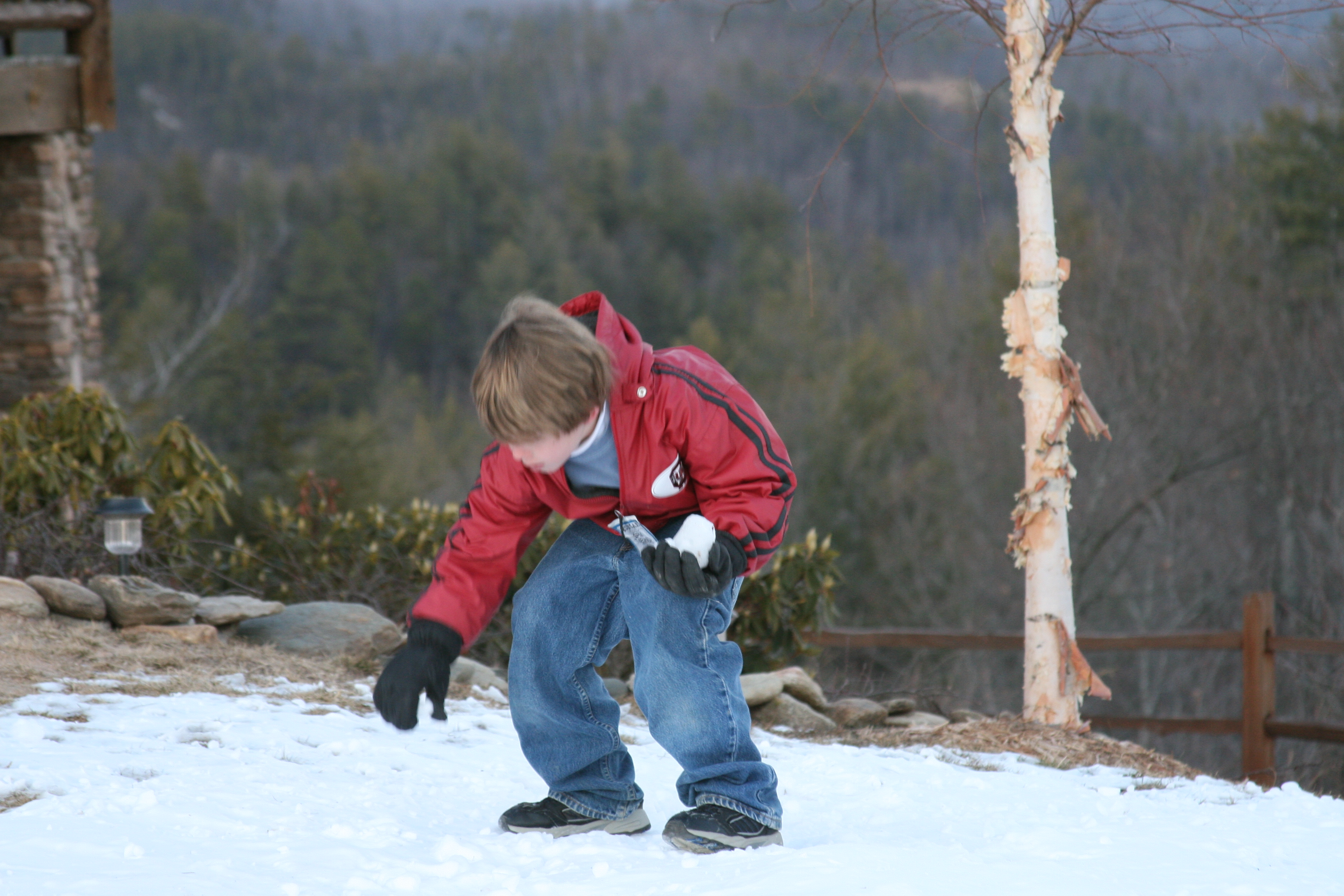 Snow At The Cabin...Snowball Fights.