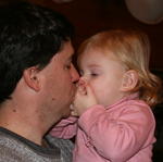 Back At The Cabin Dad And Maggie Louise.