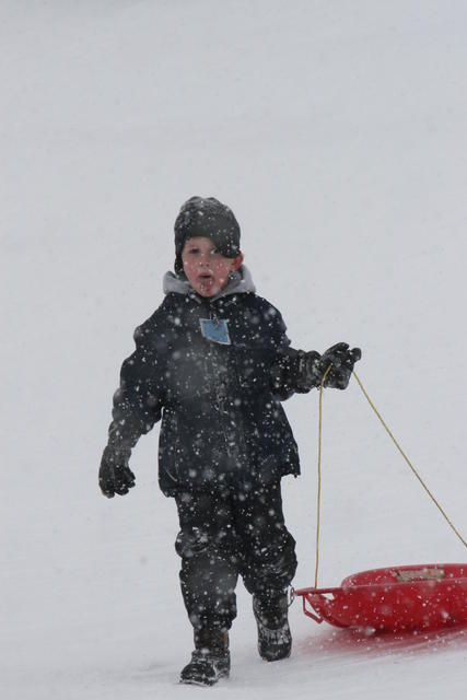 Look Mom...I'm Eating Snow......