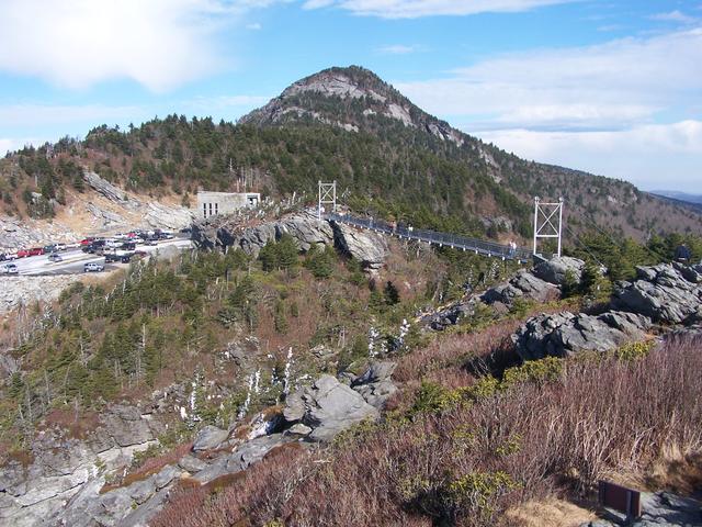 We Walked To The Extreme Side Of The Swinging Bridge.