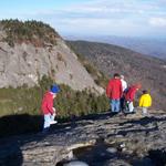 Everyone Heading For The Ladder. We Could Have Kept Going And Hiked To Other Mountain In The Back Ground....Ah NO