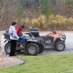 Sunday Morning I Let Everyone Ride The 4-Wheelers, Only Had Two To Ride 3rd Had A Flat Tire. Austin & Daniel Getting Ready