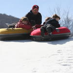 Tracey, Britton, Greyson And Caleb Tubing At Suger Mountain.
