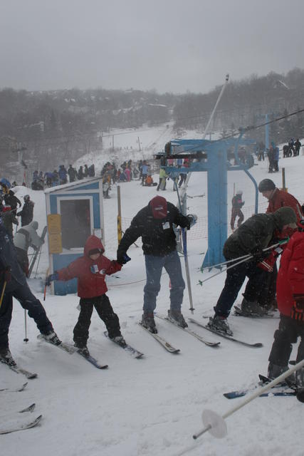 Britton & Dad On The J-Bar.