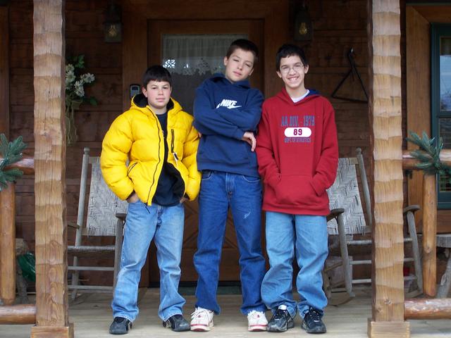 Josh, Austin & Michael Geting Ready To Ride Four-Wheelers.