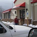 Hey, Its Snowing! We Had Lunch On Monday At Pizza Hut In Boone Before Coming Home. Look Closely And You Can See The Snow.