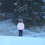 Zoom Shot Of Zoee' At The Top Of The Sledding Run With Her New Goggles And Face Mask...Brrrrrr, It Was COLD!