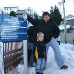 Tracey & Blake On The Sledding Slope.