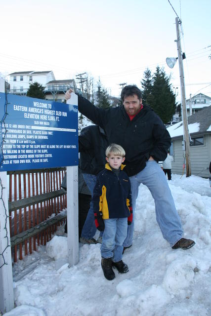 Tracey & Blake On The Sledding Slope.