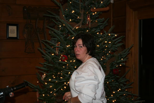 Patty Decorating The Tree.