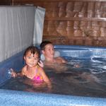 Zoee' and Dustin In The Hot Tub.