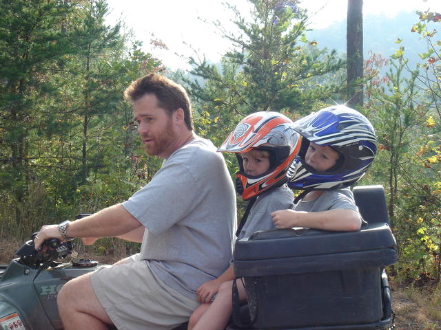 Tracey, Blake and Grayson Heading To The Fire Tower.