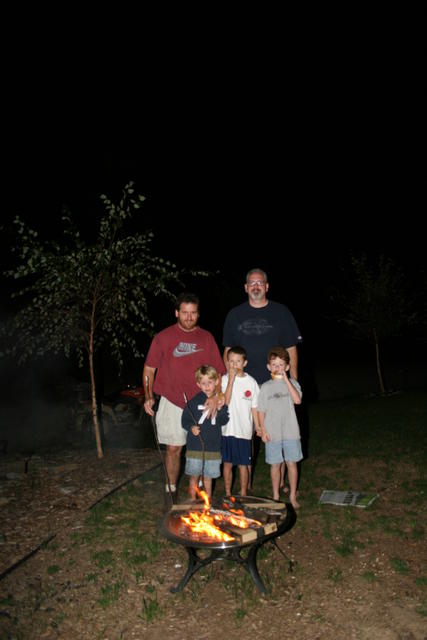 Group Shot Making Smores.