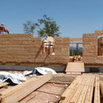 Putting Up Logs From Front Of House In Kitchen