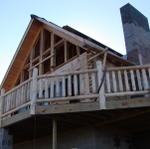 Front Of House And Fireplace Before The Stone.