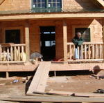 Porch Right After The Pickets Were Put Up