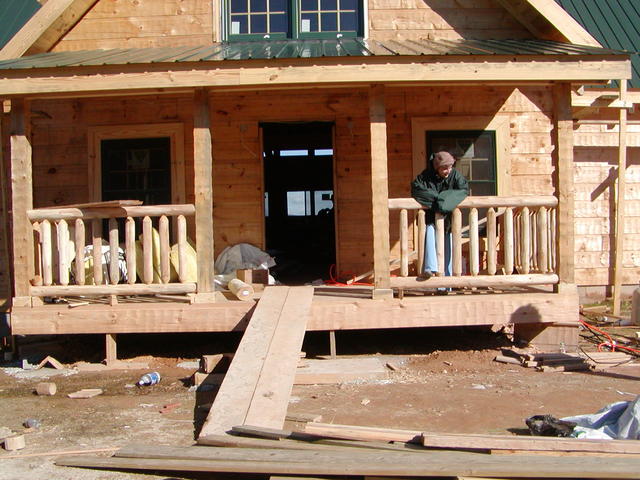 Porch Right After The Pickets Were Put Up