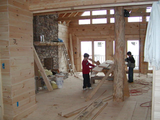 Dustin And Josh Looking For Trouble Or Small Pieces Of Wood.