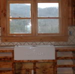 Tile Around The Farm Sink We Installed.