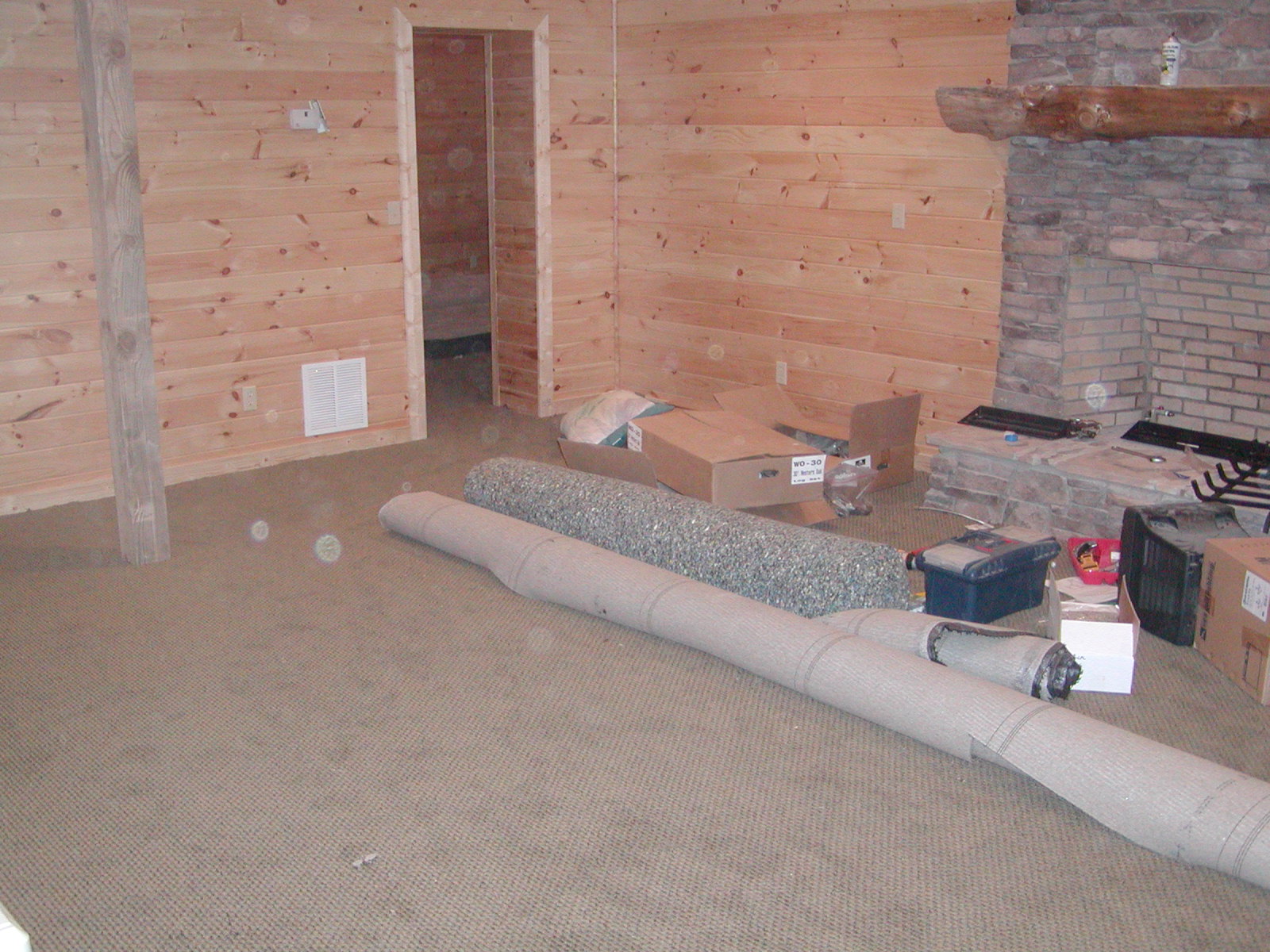 Basement After Carpet Installed.