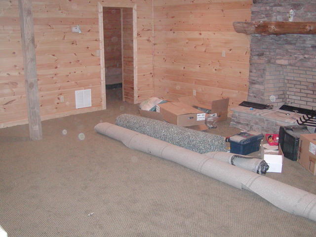 Basement After Carpet Installed.