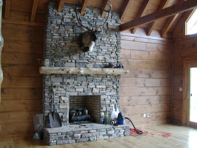 Thats Wilber Our Caribou Above The Fireplace.