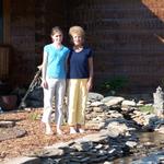 Kristen And Geraldine In Front Of The New Stream.