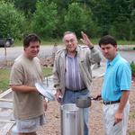 Tracey, Daddy and Scott Cooking The Shrimp Boil.