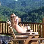 Gigi and Valarie Sunning On The Back Deck.