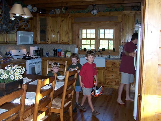 Blake, Grayson and Caleb Getting Ready To Ride The 4-Wheelers.