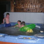 Caleb, Britton and Dustin In Hot Tub