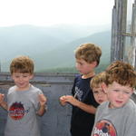 Britton, Caleb, Blake And Grayson On Top Of Dugger Fire Tower.