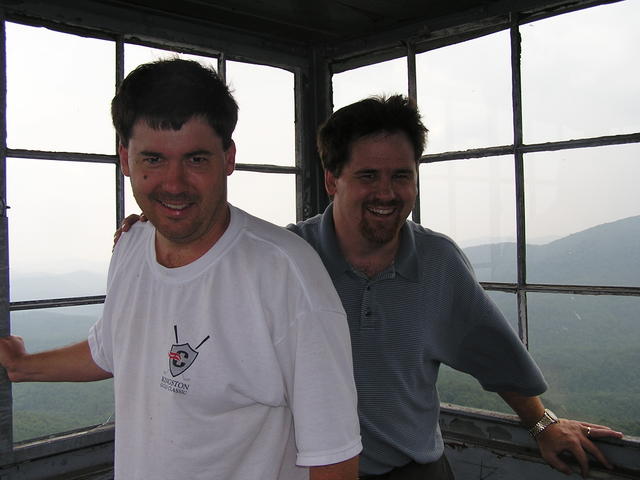 My Brothers Scott and Tracey On Top Of Dugger Fire Tower. Can You Tell Scott Is Scared?