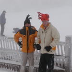 Ian and Brandan at Beech Mountain Sleding Area on December 6, 2003.