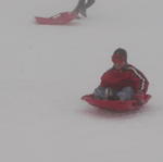 Dustin Sleding at Beech Mountain