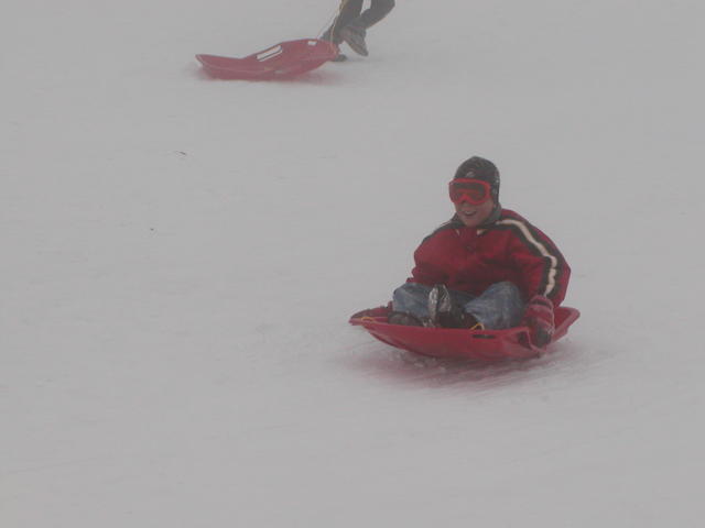 Dustin Sleding at Beech Mountain