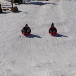 Brandan & Dustin Racing At Beech Mountain Sled Area.