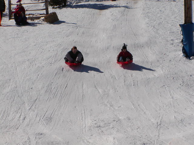 Brandan & Dustin Racing At Beech Mountain Sled Area.