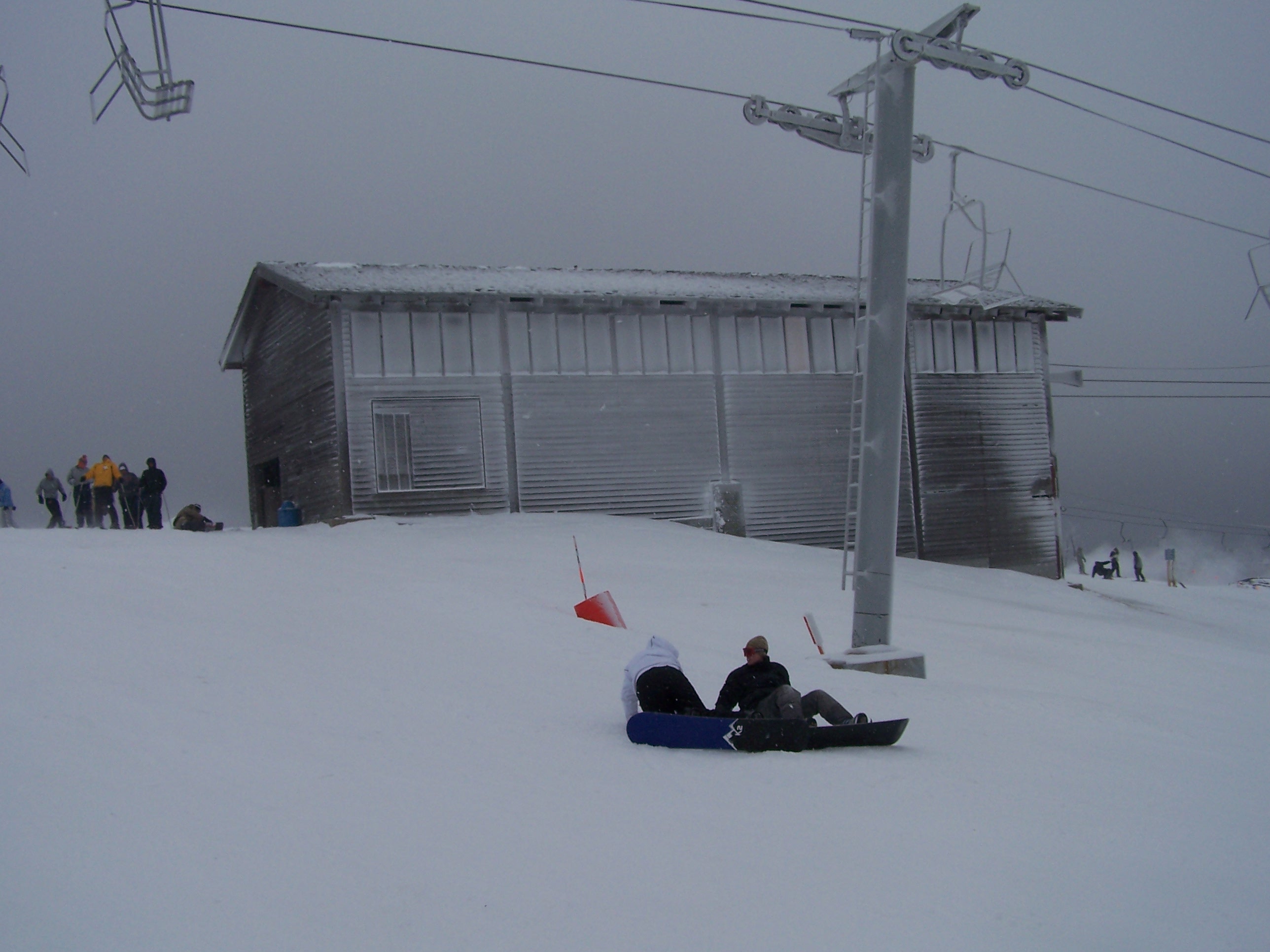 This Is Where We Exit The Quad Lift On The Top Of Ski Beech