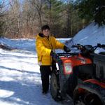 Josh Getting Ready To Get On 4 Wheeler To Go Sleding Again