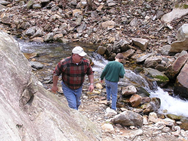 Chuck and Austin Stream At Linville Caverns.