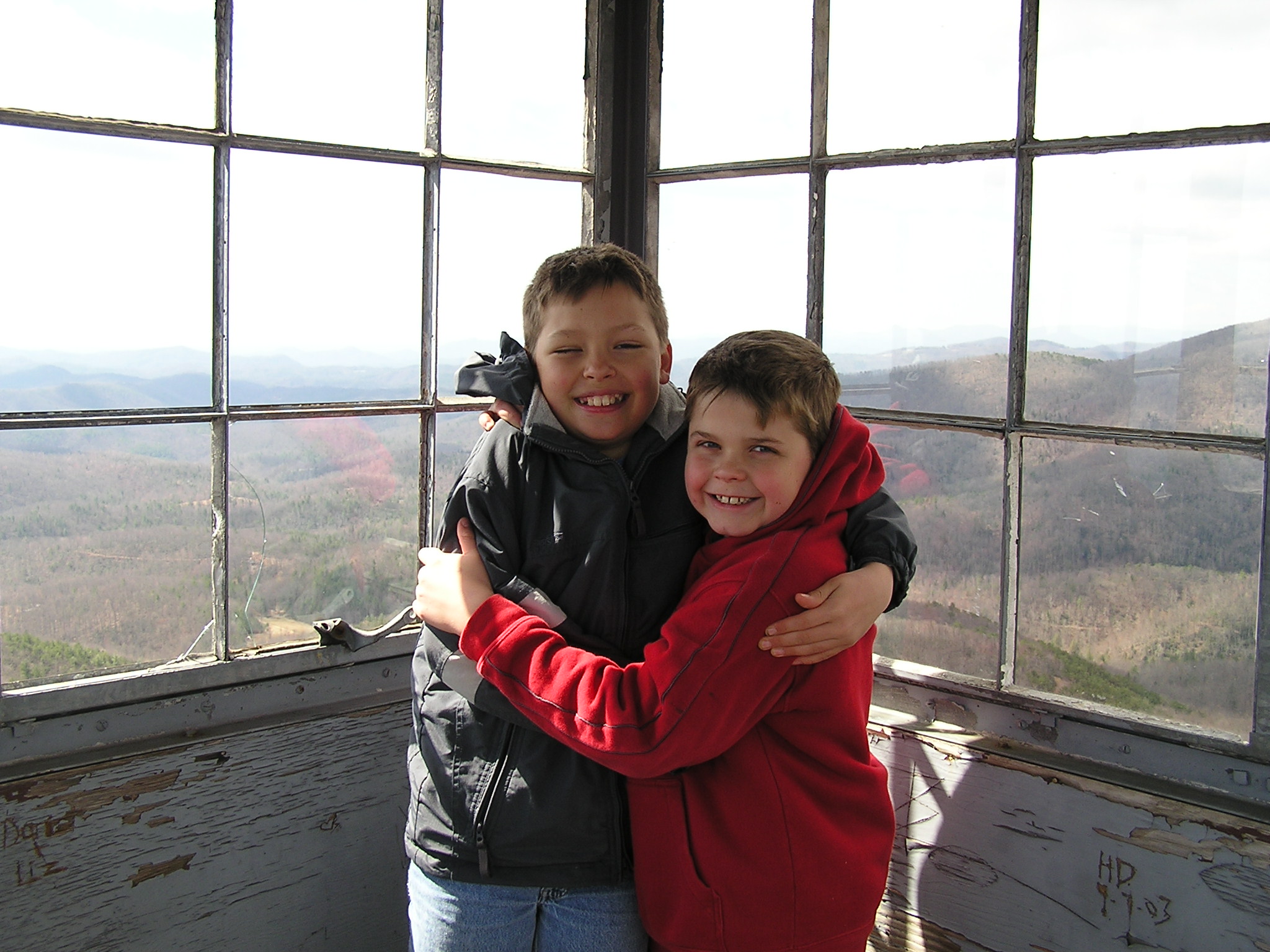 Austin and Devin At Top Of Fire Tower