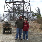 Chuck and Devin At Fire Tower. 