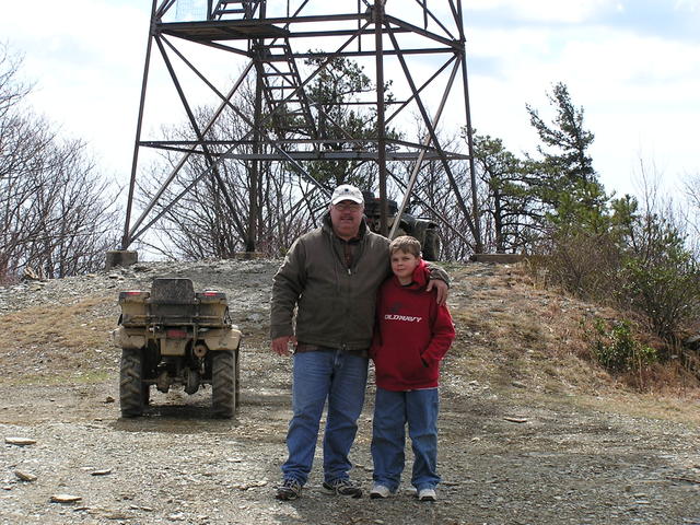 Chuck and Devin At Fire Tower. 