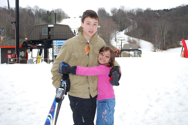 Zoee' Giving Dustin A Good Luck Hug!