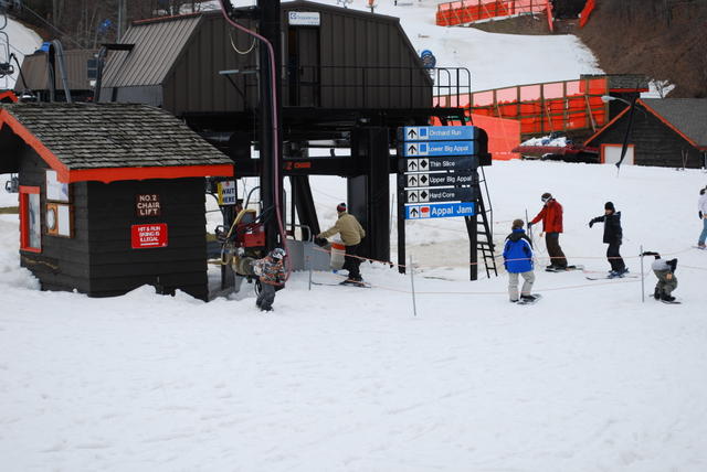 Dustin Getting On The Chair Lift.